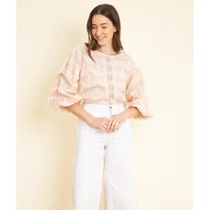 Women's - Ronner Evelyn Blossomare Horse Print Blouse, Size XL